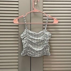 Green and white checkered tank top